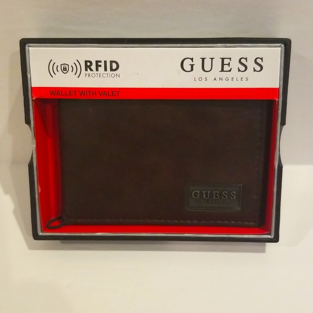 GUESS Brown Men's leather wallet, Style 31GO220061 (NWT)